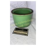 Green butter crock