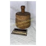 Wooden acorn butter mold