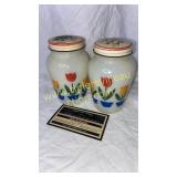 Vintage tulip salt and pepper shakers
