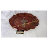 Dirt Roads pottery cross platter