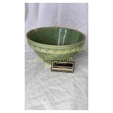 Old green stone ware bowl some chips