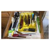 Drawer of knives and utensils