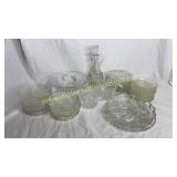Starburst coasters, creamers, cruet, small dishes