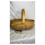 Hand woven split oak egg basket