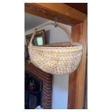 Hand woven split oak egg basket