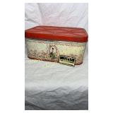 Vintage tin bread box