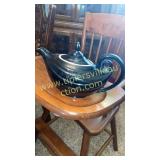 Black pottery genie style teapot