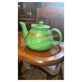 Green hall pottery teapot