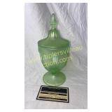 Green uranium iridescent candy stand