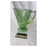 Green uranium pedestal pitcher