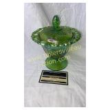 Green carnival candy stand