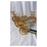 Group of candy dishes and odd lid