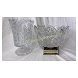 Quality crystal bowl and candle stand