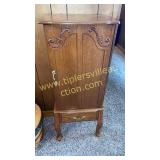Oak jewelry armoire