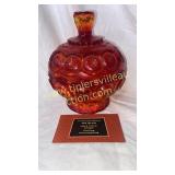 Small moon and star amberina candy dish