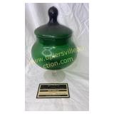 Forest green candy stand