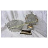 2 Clear candy dishes