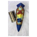 Old Japan pottery pineapple wall pocket