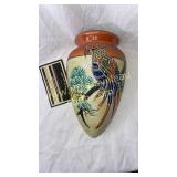 Handpainted lusterware wall pocket