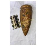 Gold finish wall pocket