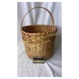 Hand woven split oak basket