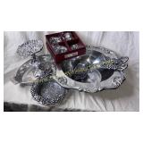 Salad bowl, serving spoons, napkin rings and more