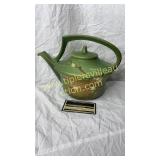 Roseville green snowberry teapot