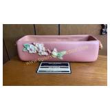 Roseville pink apple blossom recatangle bowl