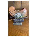 Roseville brown magnolia planter 183-6