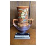 Roseville brown freesia vase 118-6