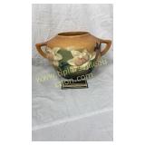 Roseville brown magnolia double handle bowl 446-6