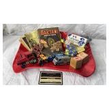 Marbles, toys, blocks, etc