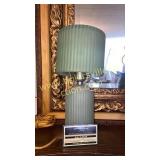 Green satin nightstand lamp