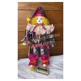 Betty Jane Carter porcelain clown doll yellow