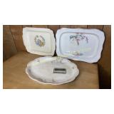 3 vintage platters