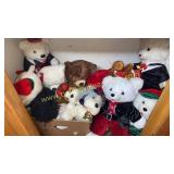 Large group of teddy bears and other stuffed