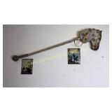 Wooden stick horse and silouhette art