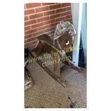 Wooden rocking horse
