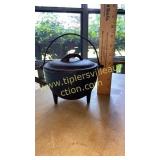 Antique small Cast iron cook pot with lid