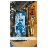 Coke tray, bottle opener and thermometer