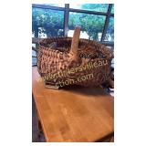 Split oak basket hand woven