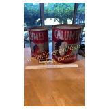 2 calumet advertising tins