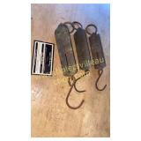 3 small spring scales