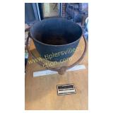 Cast iron pot with black smith made bail