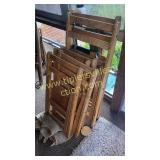 Wooden folding chairs