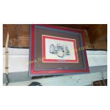 Tractor picture and hand painted saw blades