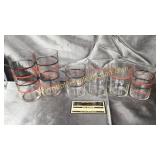 6 vintage juice glasses