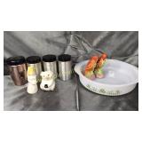 Odd vintage shakers and spice canisters in