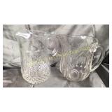 2 glass pitchers