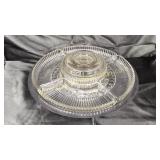 Lazy susan with divided dish and bowl with